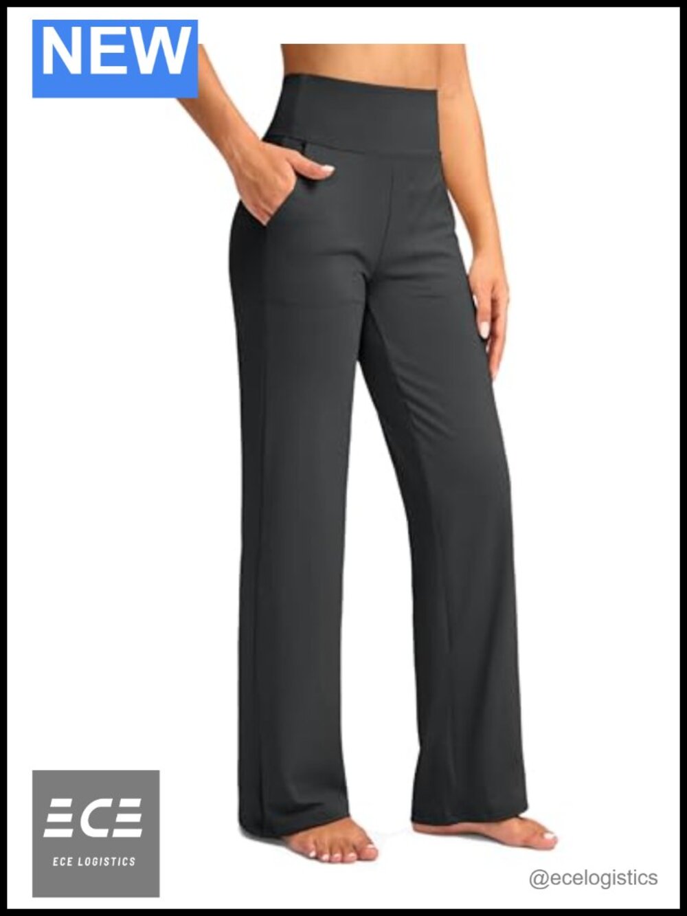 Wide Leg Yoga Pants with Pockets High Waist Sweatpants